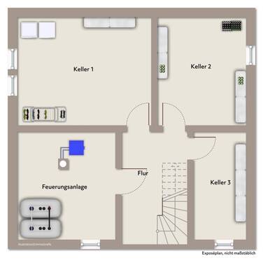 Keller - 3 Zimmer Einfamilienhaus zum Kaufen in Erlangen