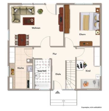 Ersgeschoss - 3 Zimmer Einfamilienhaus in Erlangen
