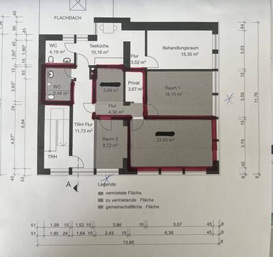 Grundriss.jpg - Kleines Büro oder kleiner Praxisraum in der Innenstadt von Bad Kissingen