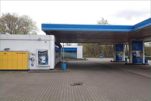 Tankstelle Blickrichtung Ost - Einfamilienhaus in Eberswalde