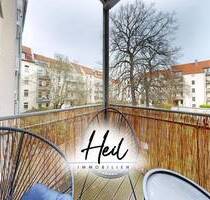 Vermietete 2-Zimmer-Wohnung mit Balkon im sanierten Mehrfamilienhaus - Leipzig Anger-Crottendorf