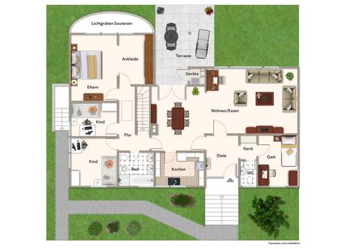 Erdgeschoss - 8 Zimmer Einfamilienhaus in Eckental