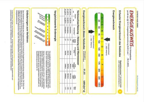 Energieausweis Auszug - 7 Zimmer Büro in Eckernförde