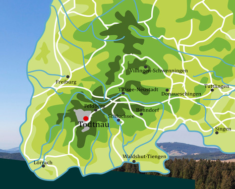 Lage im Schwarzwald - 
