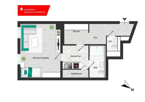 1. Untergeschoss Wohnung 2 - 