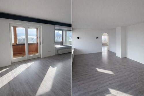 Wohnzimmer 1. OG - 1 Zimmer Mehrfamilienhaus, Wohnhaus in Gerstetten