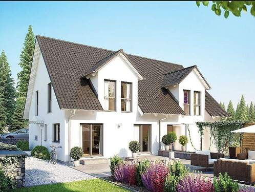 Muster DH.jpg - Neubau Doppelhaushälfte mit ca. 124 m² Wohnfläche auf ca. 406 m² Grundstück in Rattenkirchen