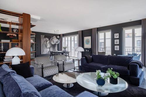 Wohnbereich - Elegantes Penthouse mit weitläufigem Blick über Berlin in facettenreicher und grüner Umgebung