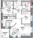 Grundriss - Gewerbe - 2 Zimmer Büro in Wardenburg