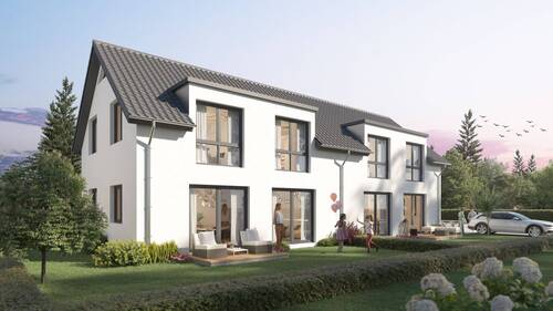 Ansicht hinten - Exklusive Doppelhaushälfte im Schenefelder Wohnquartier