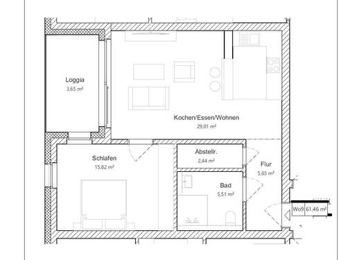 Wohnung 9.JPG - Etagenwohnung mit 61,50 m² in Bad Sassendorf zur Miete