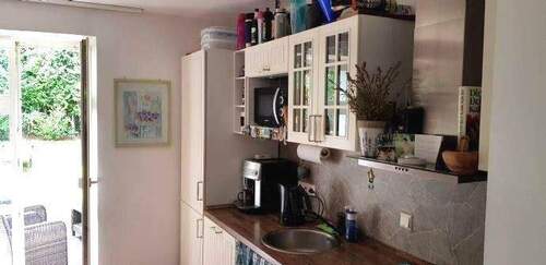 Küche mit Ausgang zum Garten - 4 Zimmer Doppelhaushälfte in Farschweiler