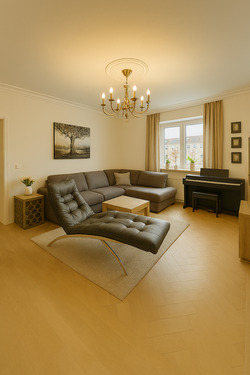 Wohnzimmer - 4 Zimmer Etagenwohnung zum Kaufen in Nürnberg