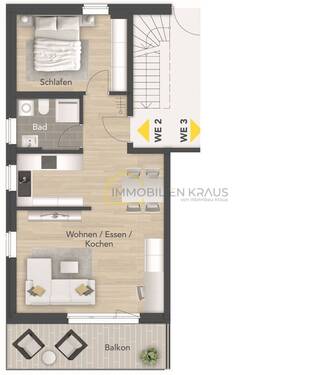 Bild 2 - 2 Zimmer Etagenwohnung zur Miete in Erlangen / Bruck