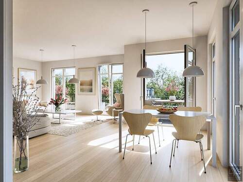 Wohnraumbeispiel helle Räume durch tiefe Fenster - 5 Zimmer Etagenwohnung in Hamburg