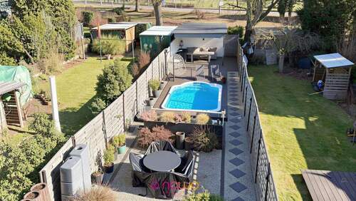 Blick in den Garten - 4 Zimmer Reihenmittelhaus in Braunschweig