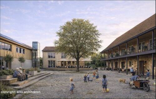 Innenhof-Gemeinschaftsfläche - Gemeinschaft ist das neue Zuhause