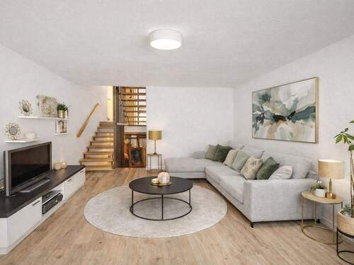 Wohnen - Einrichtungsbeispiel (KI-generiert) - 5 Zimmer Doppelhaushälfte zum Kaufen in Neckargemünd