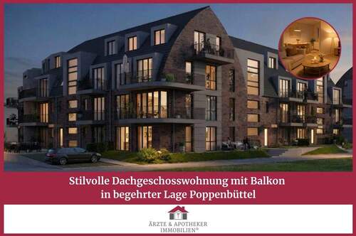 Ärzte & Apotheker Immobilien - Stilvolle Dachgeschosswohnung mit Balkon in begehrter Lage Poppenbüttel