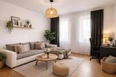 Wohnzimmer (visualisiert) - 2 Zimmer Etagenwohnung in Berlin