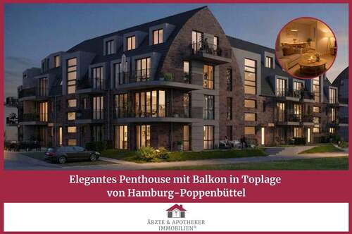 Ärzte & Apotheker Immobilien - Elegantes Penthouse mit Balkon in Toplage von Hamburg-Poppenbüttel