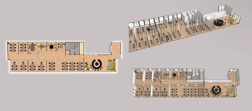 Büroplan: Sitz-Möglichkeiten - Büro mit 550,00 m&sup2; in München zur Miete