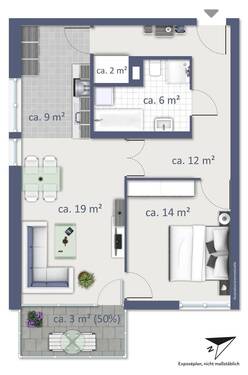 Wohnung 3 1.OG rechts - Etagenwohnung mit 63,90 m² in Berlin zum Kaufen