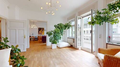 Wohn-/Essbereich Ansicht I - 3 Zimmer Etagenwohnung zum Kaufen in Frankfurt am Main