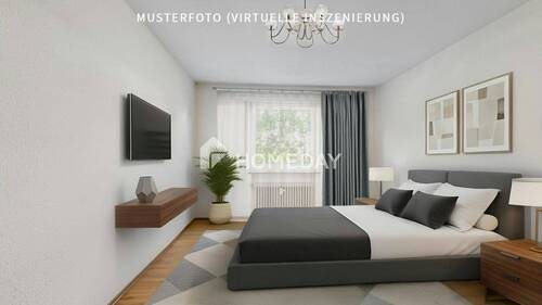 Schlafzimmer 1-Musterfoto (virtuelle Inszenierung)4 - Etagenwohnung mit 71,50 m&sup2; in Filderstadt zum Kaufen
