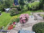 Gartenansicht von oben an Giebelseite - 