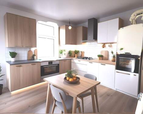 Küche (Einr.Beispiel) - Etagenwohnung mit 103,80 m&sup2; in Bad Hersfeld zum Kaufen