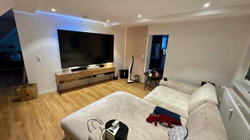 Wohnzimmer - 4 Zimmer Terrassenwohnung zur Miete in Durmersheim