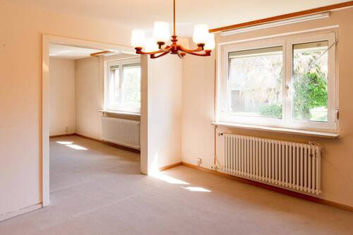 Das Wohn- und Esszimmer - Klassische DHH mit Altbaucharme in bester Lage Bad Säckingens