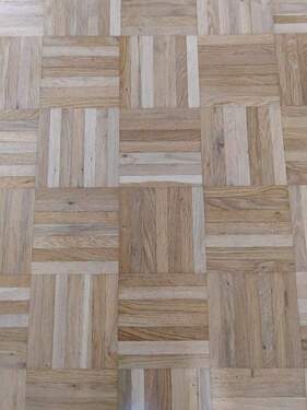 Eichenparkett neu aufgearbeitet - 