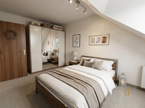 Schlafzimmer visualisiert - Etagenwohnung mit 45,00 m&sup2; in Neufahrn bei Freising zum Kaufen