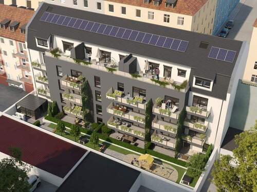 Südansicht 1 - 3 Zimmer Etagenwohnung in Nürnberg