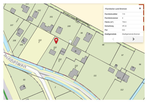 Lageplan Parzellengrundstück - Grundstück in Bremen