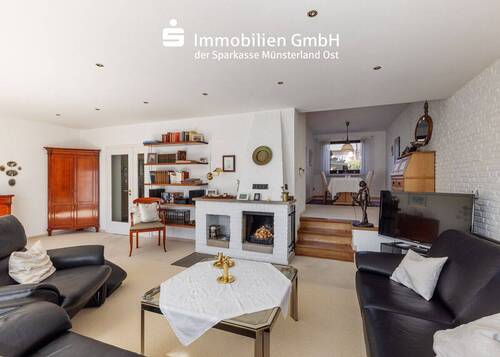 Wohnzimmer - Reihenmittelhaus mit 119,00 m&sup2; in Münster zum Kaufen