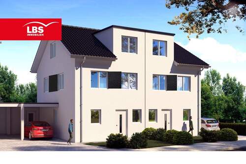 Außenansicht - Moderne Doppelhaushälfte in Massivbauweise