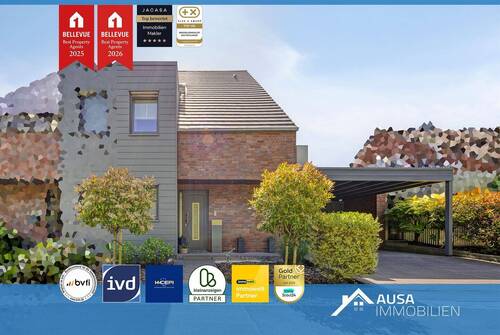 Hausansicht - Luxus-Doppelhaushälfte mit Designanspruch