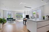 Wohnbereich mit Küche - 4 Zimmer Doppelhaushälfte in Münster
