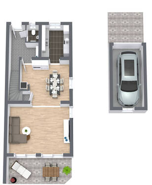 Erdgeschoss mit Garage - 