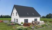 Außenansicht - +++NEUBAU+++ Moderne Doppelhaushälfte inklusive Grundstück in Stralsund zu verkaufen