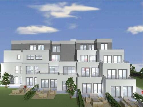 Rückansicht Front - ***NEUE PLANUNG: Demnächst 30-Familienhaus mit TG-Stellplätzen zu Topkonditionen in Porz***