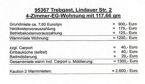 Mietzusammenstellung - 