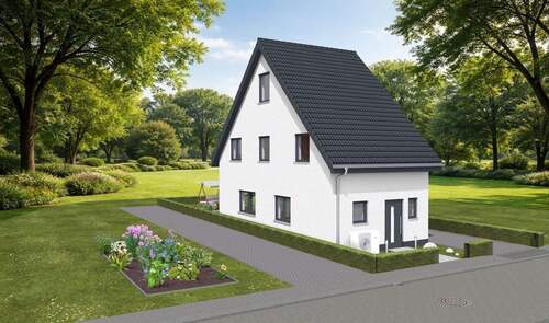 Außenansicht - 'Ihr neues Zuhause': Neubau eines modernen Einfamilienhauses inklusive Grundstück in Stralsund Andershof