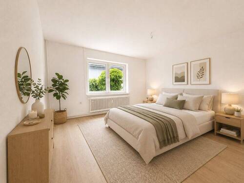 Schlafzimmer Vorderhaus gestaged - 