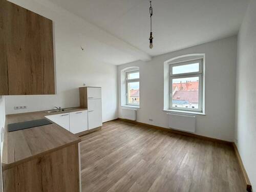 Moderne Küche mit Holzoptik - 