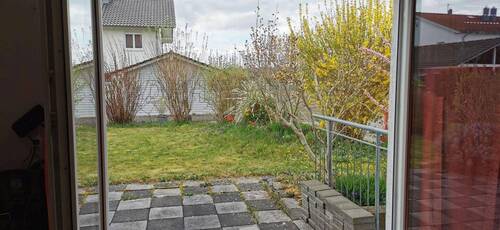 Südterrasse vom Wohnzimmer aus - 