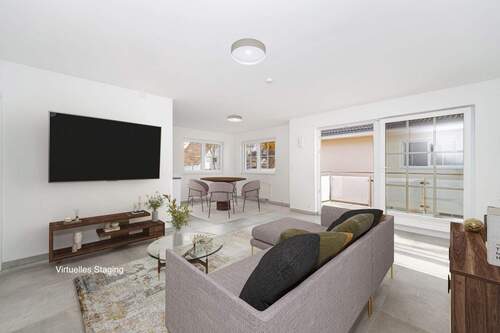 Wohnbeispiel - Wohnen/Essen - Offen, hell, modern - Exklusive 4-Zimmer-Wohnung in Trudering